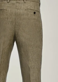 Clearance Pantalone in Lino / Beige Uomo Pantaloni