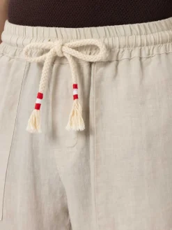 Discount Pantalone in Lino con Coulisse / Uomo Pantaloni