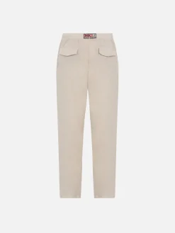 Discount Pantalone in Lino con Coulisse / Uomo Pantaloni