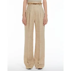 Outlet Pantalone in Lino Melange / Donna Pantaloni