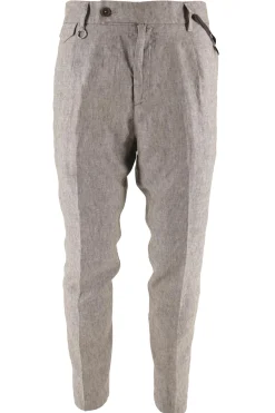 Discount Pantalone in Lino Modello Charles / Uomo Pantaloni