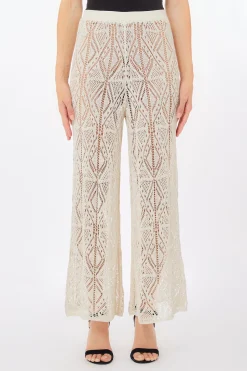 Clearance Pantalone in Maglia Crochet / Donna Pantaloni