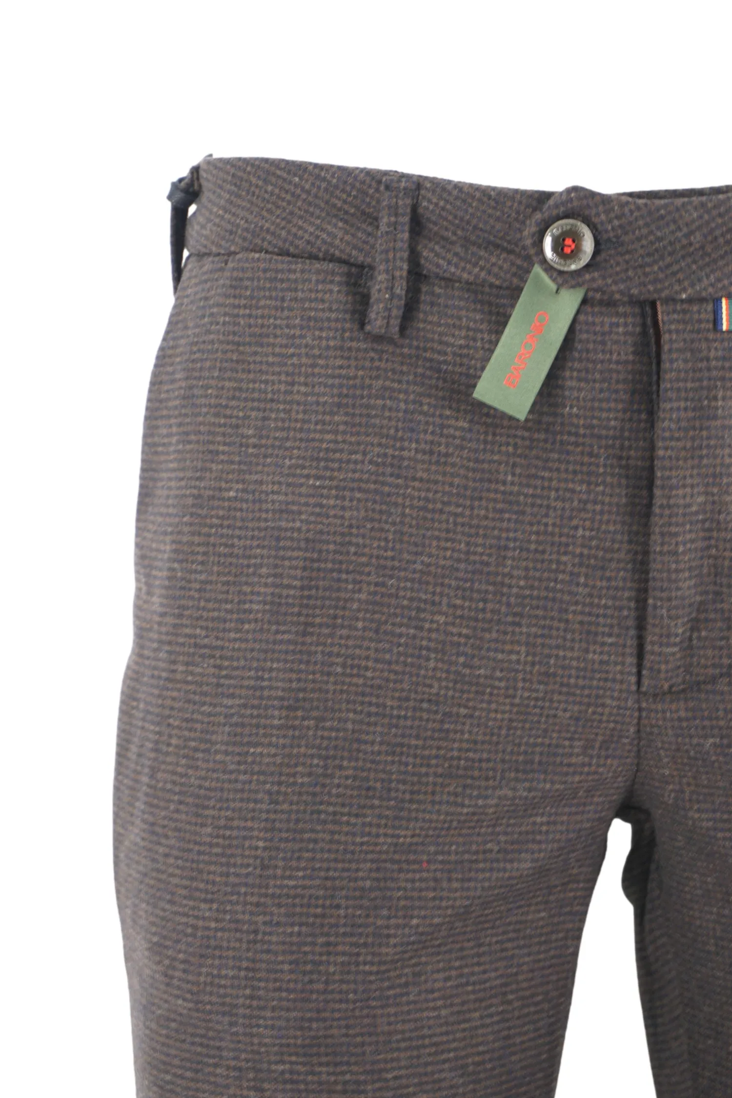Best Pantalone in Misto Lana con Fantasia / Uomo Pantaloni