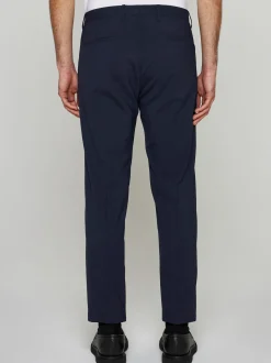 Sale Pantalone in Misto Lana Stretch / Blu Uomo Pantaloni