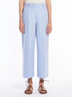 Best Pantalone in Tela di Cotone e Lino / Donna Pantaloni