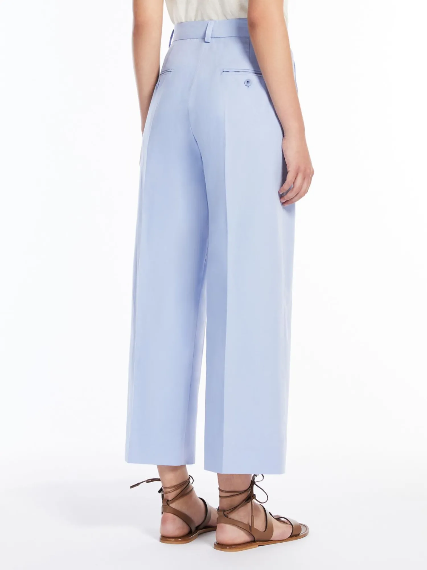 Best Pantalone in Tela di Cotone e Lino / Donna Pantaloni