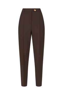 Outlet Pantalone in Tessuto Elasticizzato / Blu Donna Pantaloni