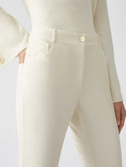 Pantalone in Velluto / Bianco Donna Pantaloni