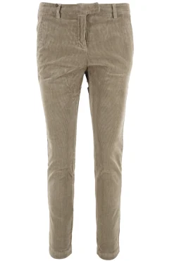 Hot Pantalone in Velluto Millerighe / Marrone Donna Pantaloni