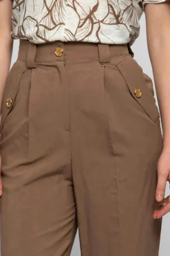 Sale Pantalone in Viscosa e Lino / Donna Pantaloni