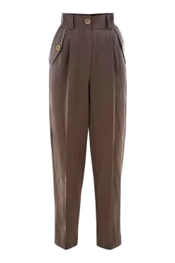 Sale Pantalone in Viscosa e Lino / Donna Pantaloni