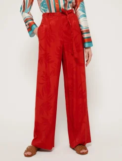 Discount Pantalone in Viscosa Jacquard Pennyblack / Donna Pantaloni
