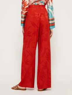 Discount Pantalone in Viscosa Jacquard Pennyblack / Donna Pantaloni
