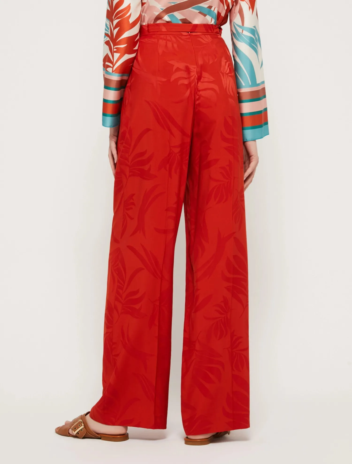 Discount Pantalone in Viscosa Jacquard Pennyblack / Donna Pantaloni