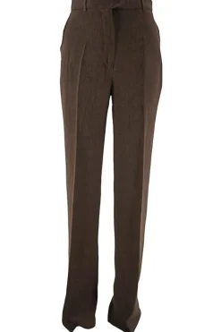 Clearance Pantalone Palazzo in 100% Lino / Donna Pantaloni