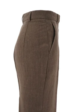 Clearance Pantalone Palazzo in 100% Lino / Donna Pantaloni