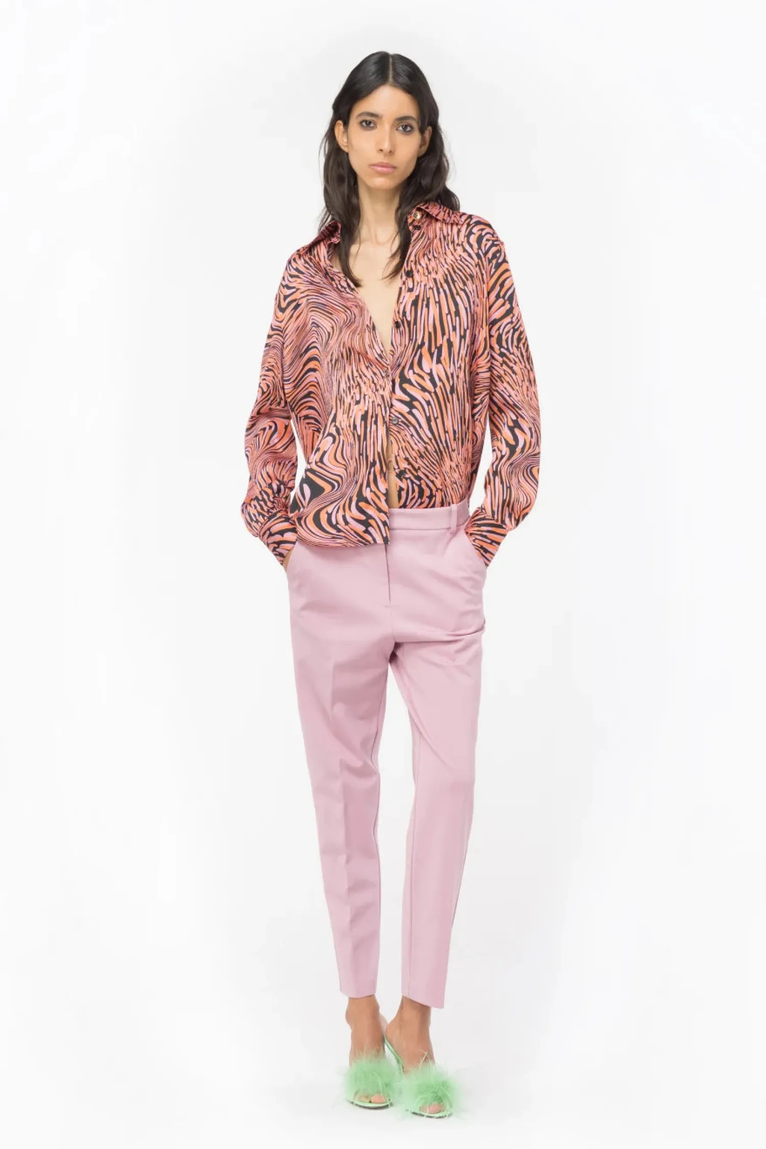Outlet Pantalone Punto Stoffa Slim Fit / Donna Pantaloni