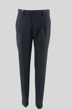 Clearance Pantalone Regular fit in lino / Nero Uomo Pantaloni