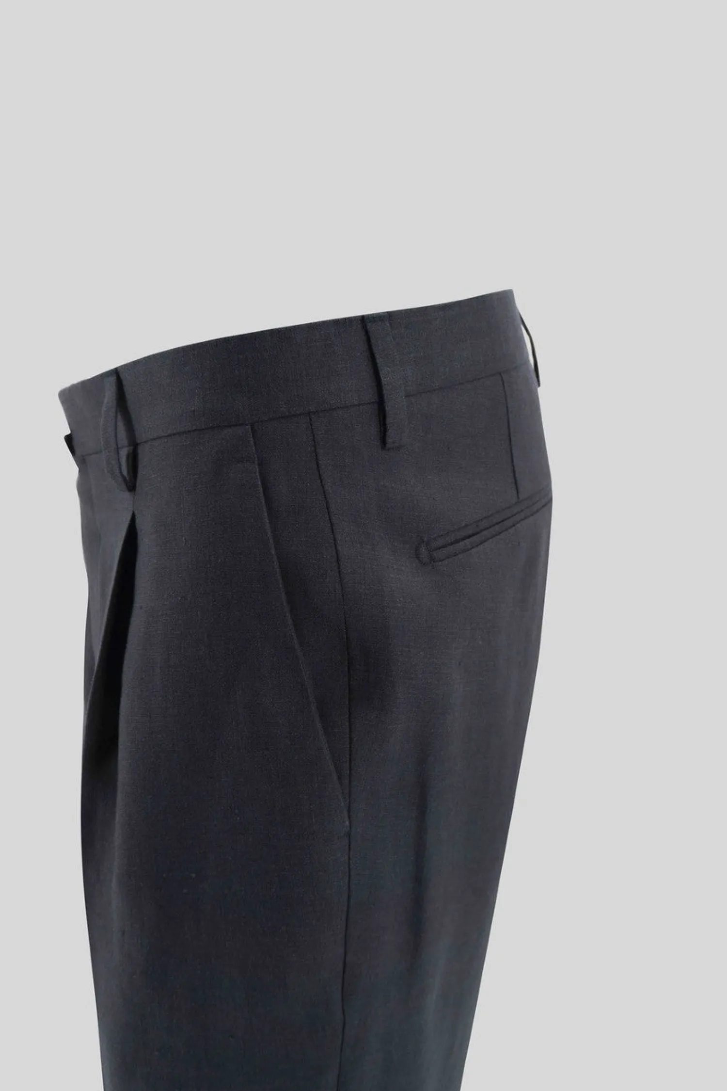 Clearance Pantalone Regular fit in lino / Nero Uomo Pantaloni