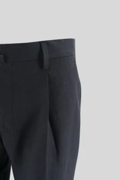 Clearance Pantalone Regular fit in lino / Nero Uomo Pantaloni