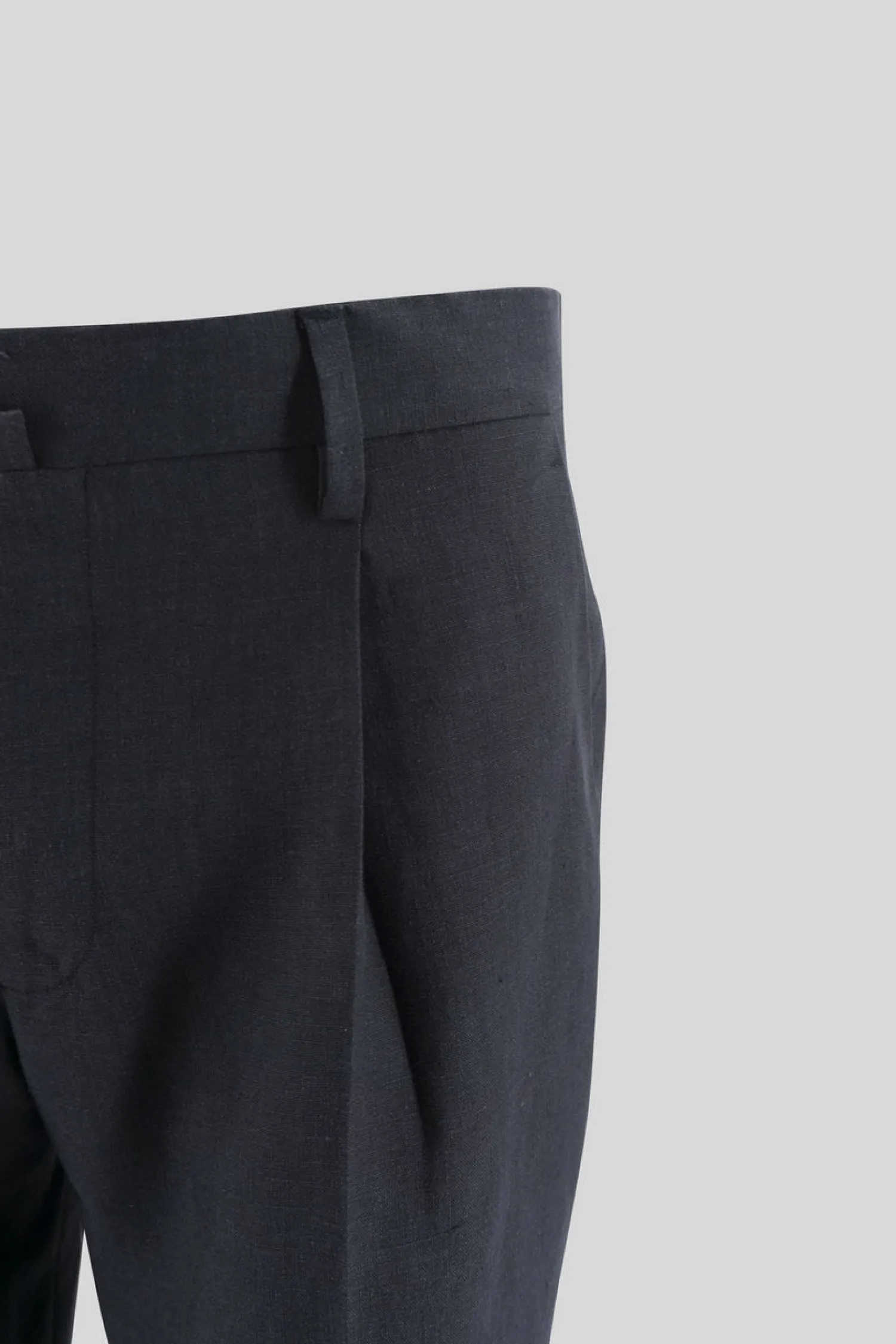 Clearance Pantalone Regular fit in lino / Nero Uomo Pantaloni