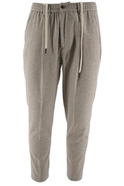 Sale Pantalone Relax in Lana con Coulisse / Uomo Pantaloni