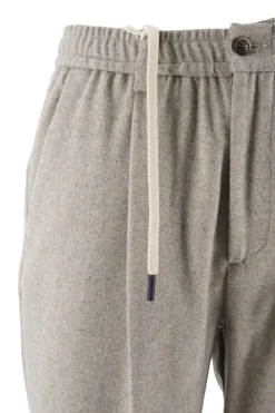 Sale Pantalone Relax in Lana con Coulisse / Uomo Pantaloni