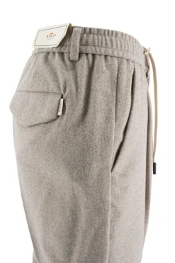Sale Pantalone Relax in Lana con Coulisse / Uomo Pantaloni