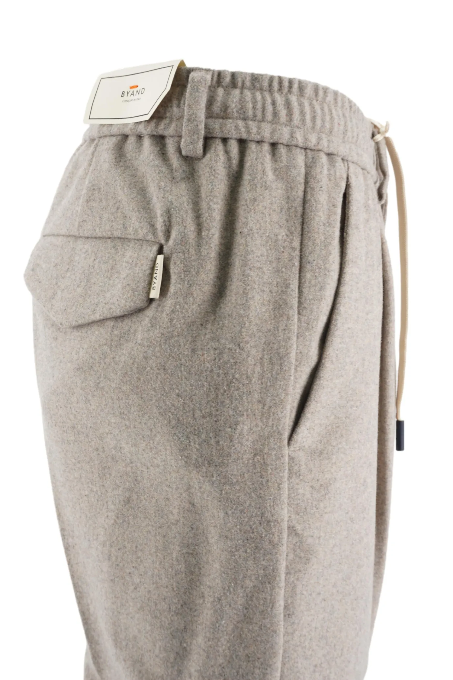 Sale Pantalone Relax in Lana con Coulisse / Uomo Pantaloni