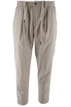 Clearance Pantalone Relax in Viscosa con Coulisse / Uomo Pantaloni