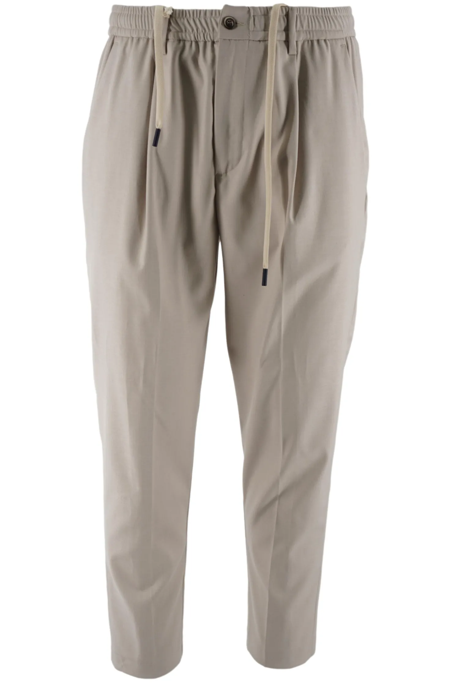 Clearance Pantalone Relax in Viscosa con Coulisse / Uomo Pantaloni
