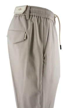 Clearance Pantalone Relax in Viscosa con Coulisse / Uomo Pantaloni