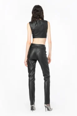 Best Pantalone Slim Fit Effetto Pelle / Donna Pantaloni