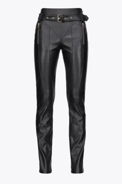 Best Pantalone Slim Fit Effetto Pelle / Donna Pantaloni