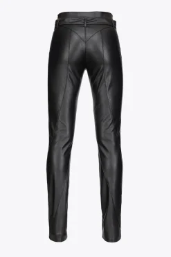 Best Pantalone Slim Fit Effetto Pelle / Donna Pantaloni