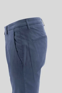 Pantalone Slim Fit in Morbido Cotone / Blu Uomo Pantaloni