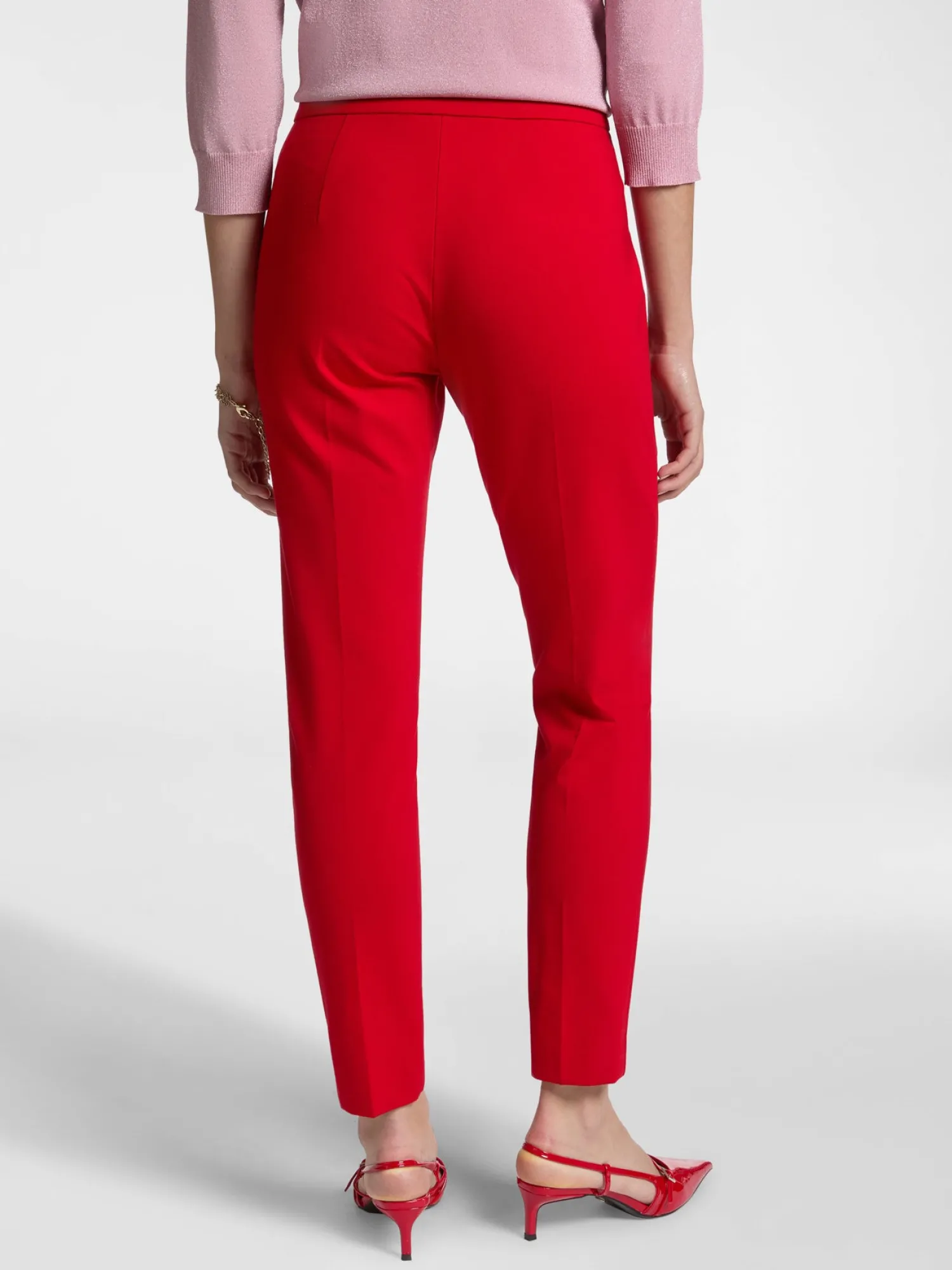 Discount Pantalone Slim Fit in Punto Milano / Donna Pantaloni