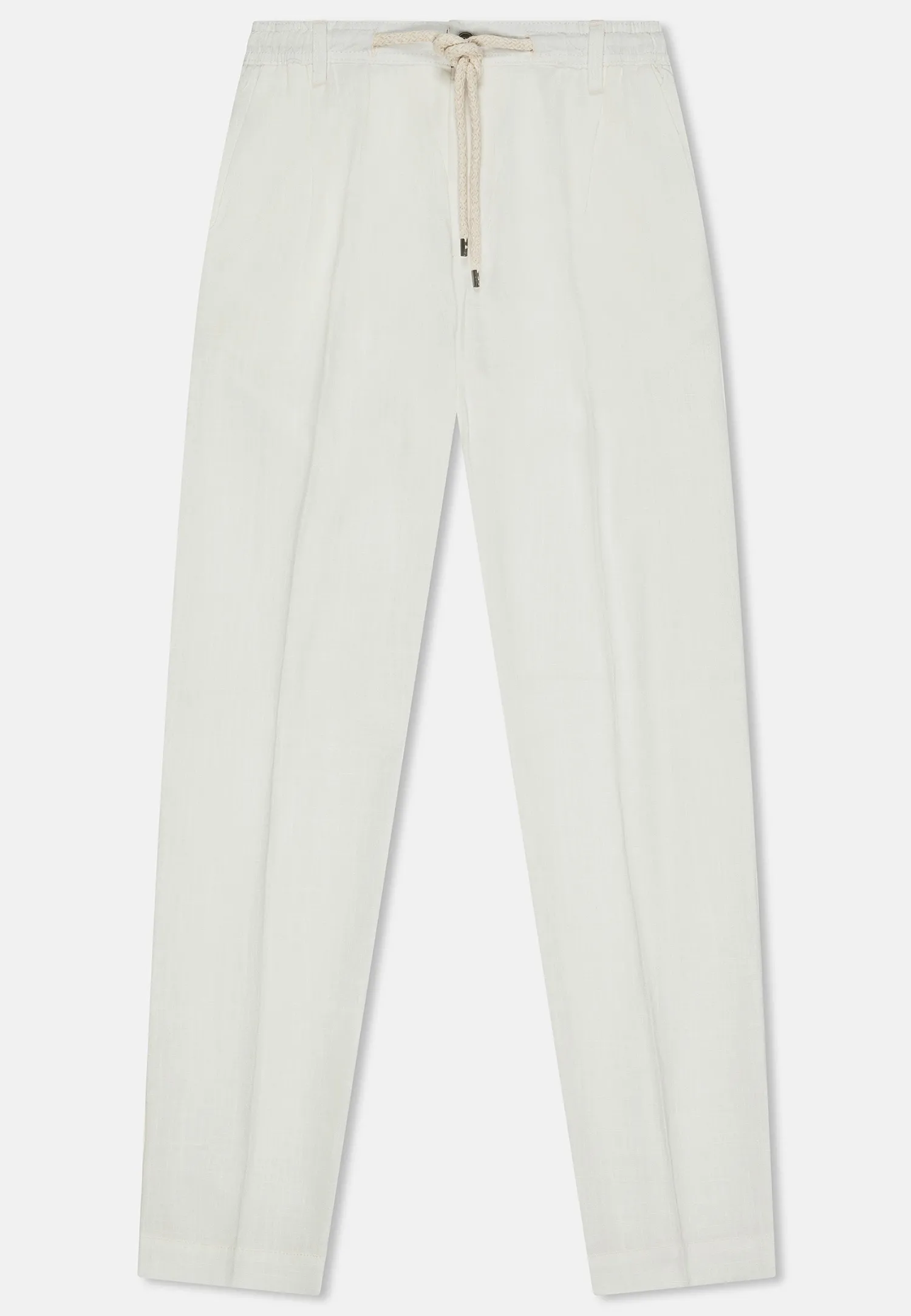 New Pantaloni in Misto Lino Slim Fit con Coulisse / Uomo Pantaloni