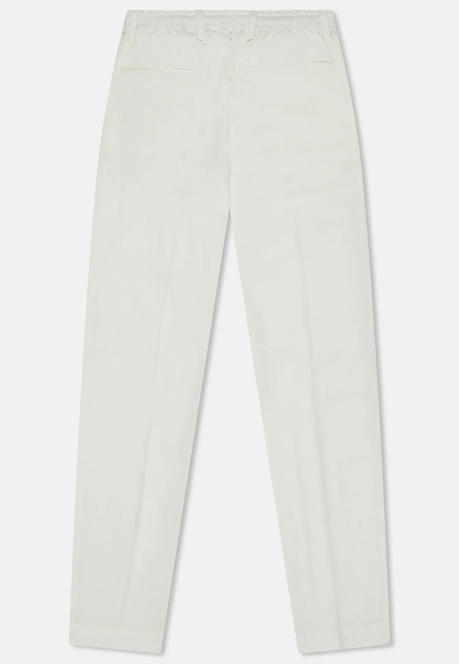 New Pantaloni in Misto Lino Slim Fit con Coulisse / Uomo Pantaloni