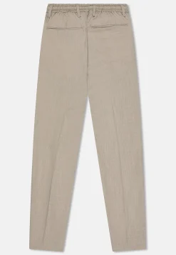 Sale Pantaloni in Misto Lino Slim Fit con Coulisse / Uomo Pantaloni
