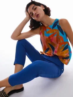 Hot Pantaloni Slim in Popeline / Donna Pantaloni