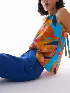 Hot Pantaloni Slim in Popeline / Donna Pantaloni