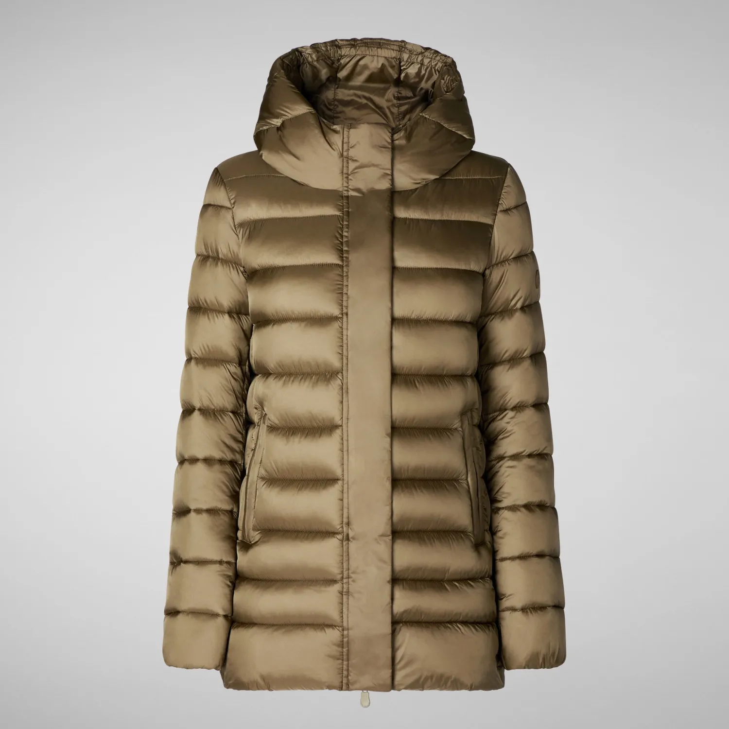 Sale Piumino Animal Free con Cappuccio Drimia / Tortora Donna Giubbini