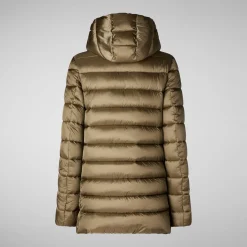 Sale Piumino Animal Free con Cappuccio Drimia / Tortora Donna Giubbini