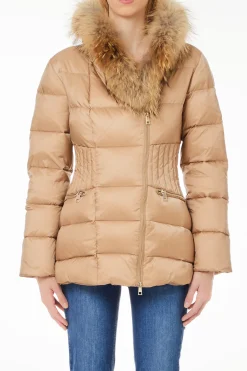 Sale Piumino con Dettaglio in Pelliccia / Donna Giubbini