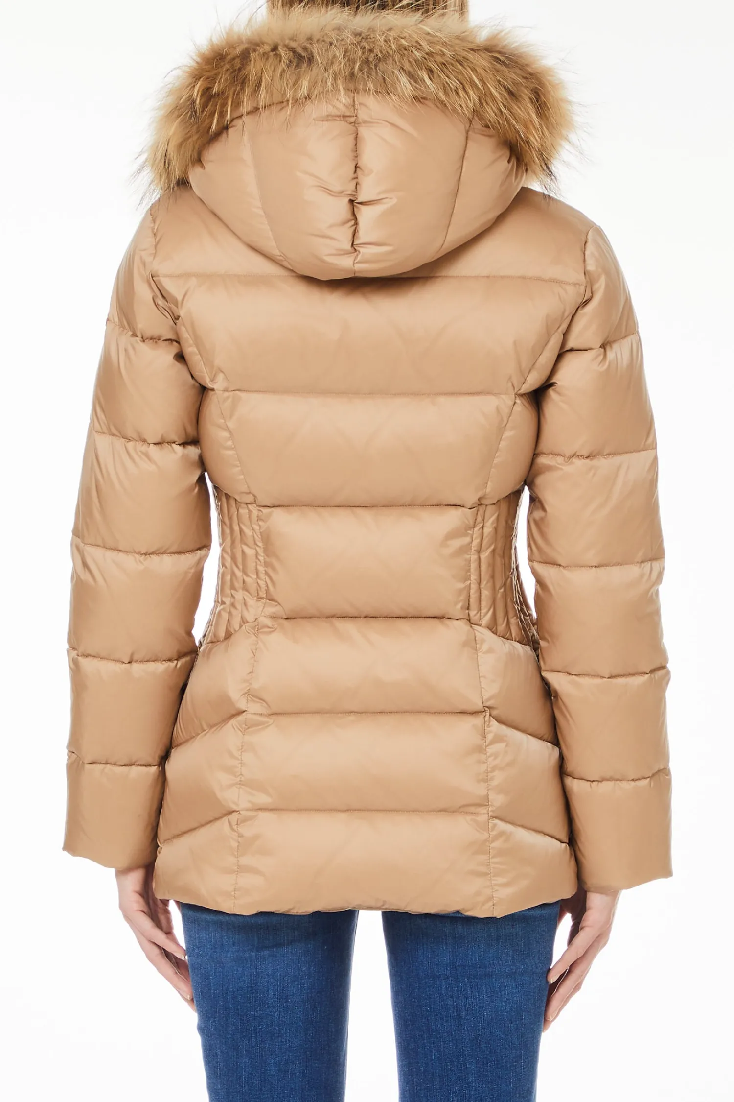 Sale Piumino con Dettaglio in Pelliccia / Donna Giubbini