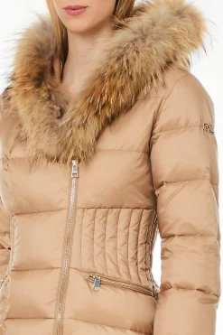 Sale Piumino con Dettaglio in Pelliccia / Donna Giubbini