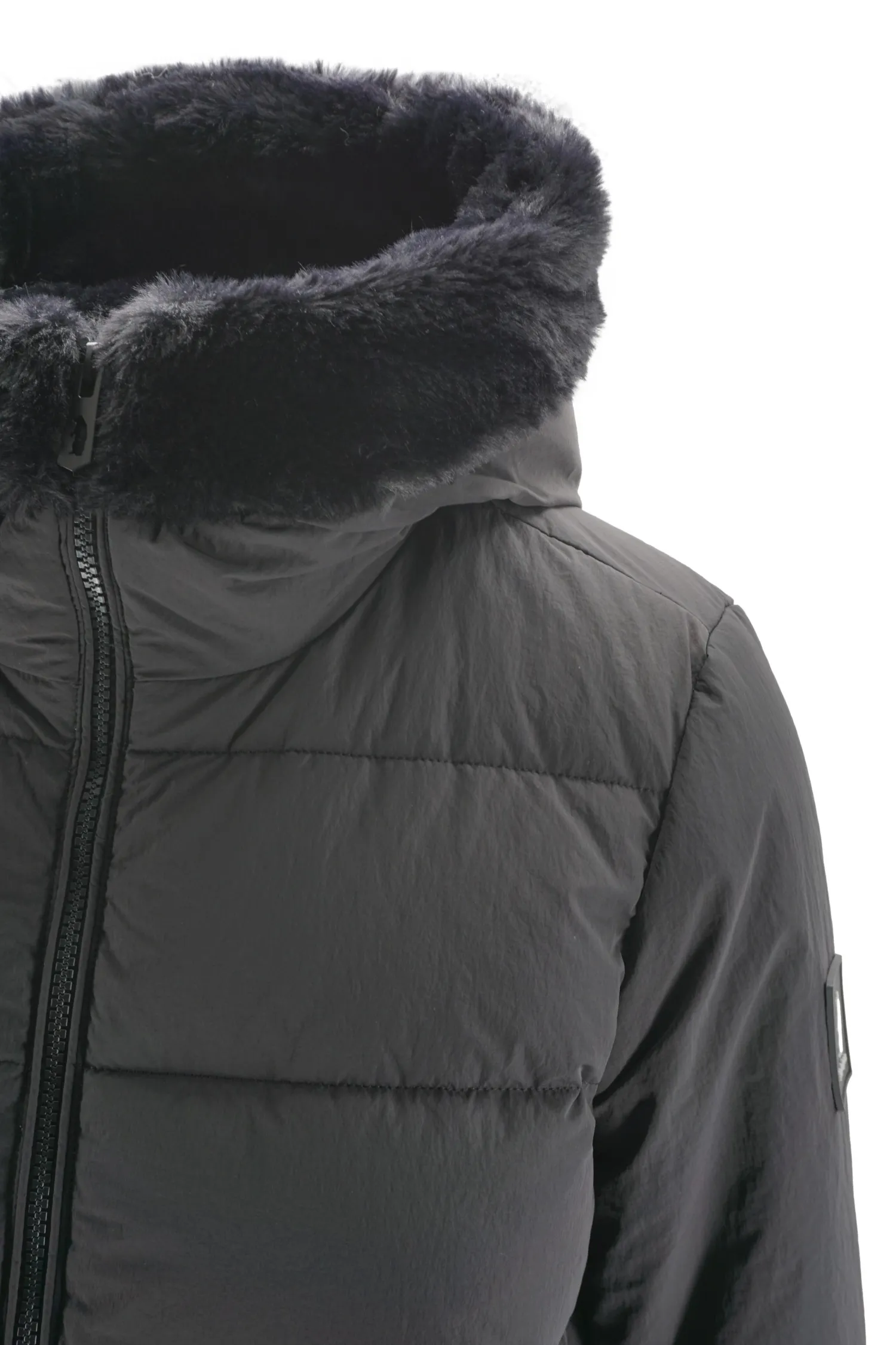 Discount Piumino Heden con Inserti in Eco Pelliccia / Donna Giubbini