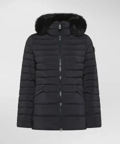 Hot Piumino Slim con Pelliccia Turmalet / Donna Giubbini
