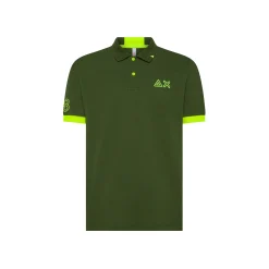Discount Polo con Logo Grande Fluo / Uomo Polo